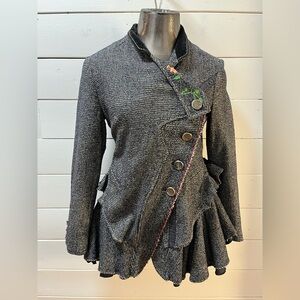 MARITHÉ & FRANÇOIS GIRBAUD Grey Textured Embroidered Jacket – FR